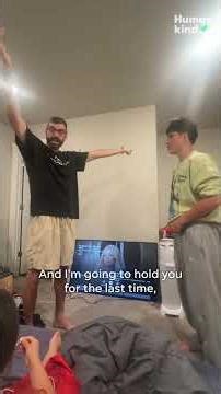 Father lifts teenage son one final time before he gets too big