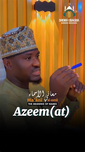 Habeebullahi Sheikh Gbagba on Instagram: "meaning of the name AZEEM/AZEEMAH. #muslimnames #meaningofnames #meaningofazeem #azeemat #sheikhgbagba #itumooruko"