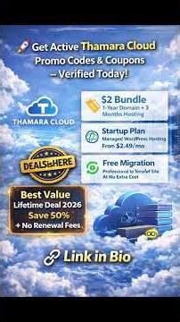 🚀 Get Active Thamara Cloud Promo Codes & Coupons – Verified Today! #shorts #thamara