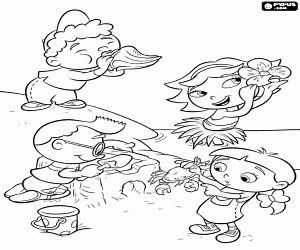 The Little Einsteins on the beach coloring page printable game