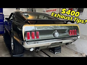 1969 Mustang Mach 1 Gets 2.5" Exhaust Tips! - Comparisons, Measurements, and Install!
