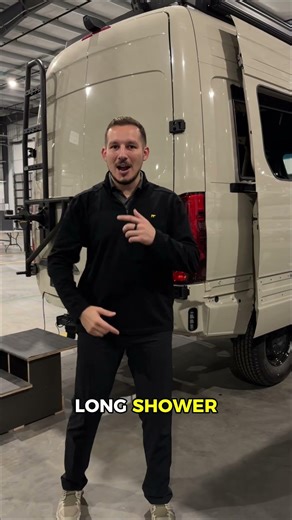 72 hot showers. In a van.