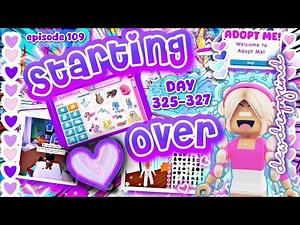 🌷 Starting Over 🌷 in Adopt Me! Poor to RICH Challenge! DAY 325-327! #adoptme