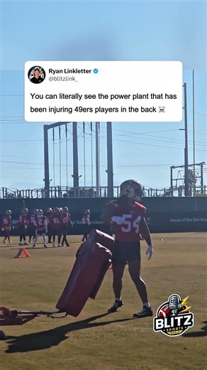 The power plant right next to the practice facility is criminal to player safety. #49ers #nfl