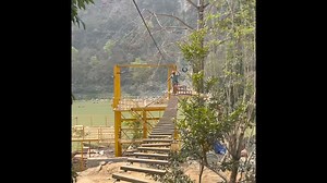 Finally Canopy Walk successfully installed in River Fun Beach Resort. #canopywalk #riverfunbeachresort #adventure #followers #highlight | River Fun Beach Resort