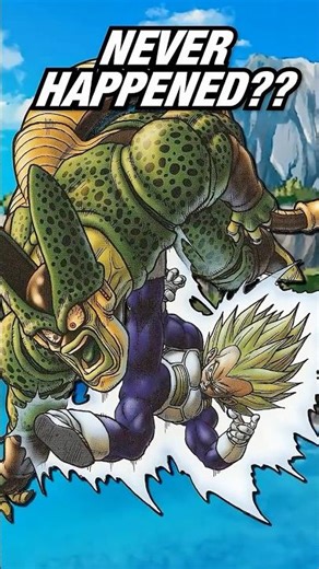Vegeta's Kick on Cell NEVER Happens in the Anime? #dragonball #goku #dbz