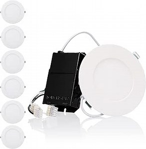 TORCHSTAR 4 Inch Dimmable LED Downlight with Junction Box, 5000K Daylight, Pack of 6