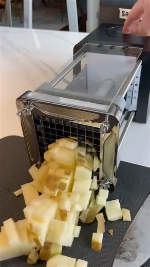 Looking for an easier way to make crispy, homemade fries? 🤔 Check out this electric French fry cutter that will make your snack game stronger than ever! Say goodbye to tedious cutting and hello to perfectly shaped fries in no time. Click the link in bio to get yours now! 🍟✨ #FrenchFries #KitchenGadgets #KitchenEssentials #coolgadgets #amazonfinds #KitchenMustHave | Smart Home Gadgets