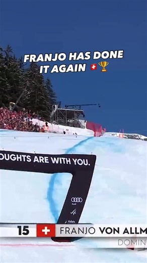 History repeats itself! Just like in 2025, @franjo_v_allmen wins again in Crans-Montana. Enjoy his incredible winning run 🏆🇨🇭 #fisalpine #worldcupcransmontana | FIS Alpine World Cup Tour