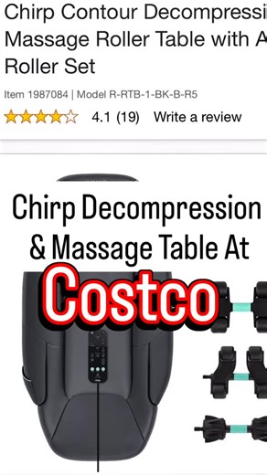 🚨🚨The @gochirp contour decompression massage table is available at select Costco Warehouses and online at Costco.com This massage table would be a great gift this holiday season. You get… ✅Three Interchangeable Rollers: Soft, Contour, and Deep Tissue for Custom Comfort. ✅ Preset programs ✅ Heat setting ✅ Adjustable height setting for targeted relief. : : #chirppartner #chirp #costco #costcoshares #costcofinds | CostcoShares