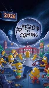1.3K views · 26 reactions | Simpsons Prediction Of Asteroid That Will Hit Earth In 2026. And Now NASA Confirm This. Watch Till End And Save Yourself. #asteroid #Asteroid2026 #earth #NASA #nasa #scary #shocking #2026 #usa #unitedstates #america #simpsons2025 #usa2025 #treehouseofhorror #simpsonspredictions #lisasimpson #margesimpson #bartsimpson #homer #homersimpson #thesimpsonspredictions #predictions #climate #climatechange #trendyy | Simpsons Predictions | Facebook