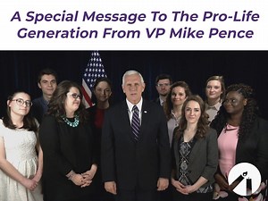 Watch this special message from Vice President Mike Pence to the Pro-Life Generation! It was an honor and a privilege to share this message with the 2,500 pro-life students gathered at the 2019 Students for Life National Conference! | Students for Life of America