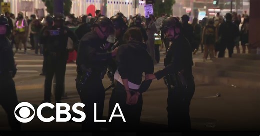 LAPD arrests protesters after peaceful demonstrations devolve outside federal building