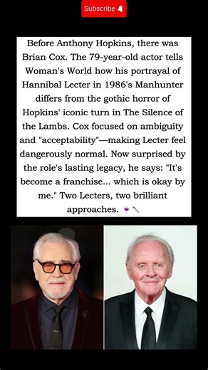 Brian Cox Reflects on His Hannibal Lecter vs. Anthony Hopkins: "Two Totally Different Kinds of Per..