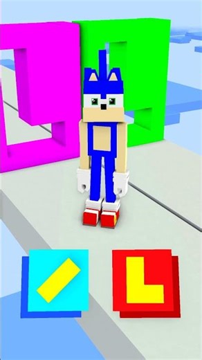 BLOB SHAPE RUN CHALLENGE - Help SONIC Win Level 7 ! #shorts