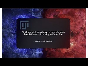 FIJI (ImageJ): Saving Batch Results in a Single Excel File