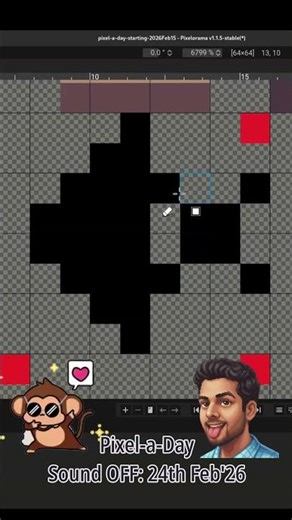 Newbie Pixel Art: SOUND OFF (138th Pixel-a-Day) 8x8 | 24th Feb, 2026 #pixelart #pixelorama