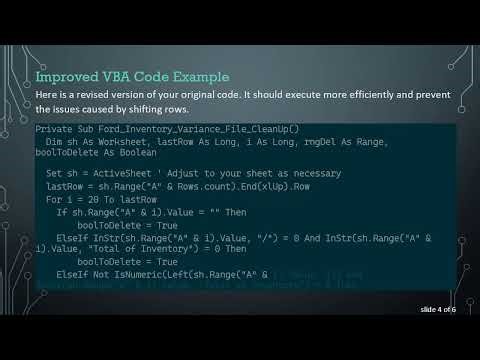 Speed Up Your Excel VBA Code: Efficient Ways to Delete Rows