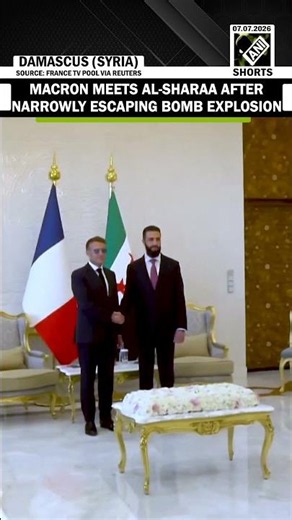 France’s Macron meets Syria’s Al-Sharaa after narrow escape from explosion in Damascus