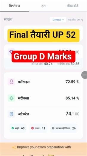 Mock Test 08 | RAILWAY GROUP D Mock 2025 । Group D score । Group D analysis #railwaygroupd #groupd