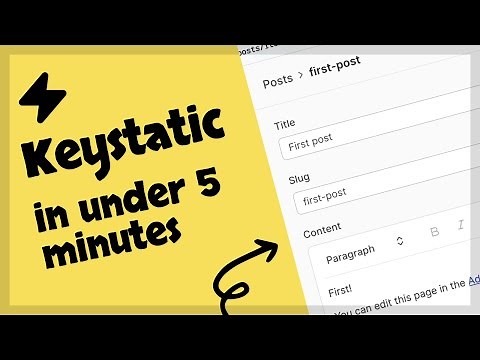 Keystatic in under 5 minutes ⚡️