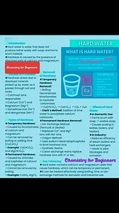 2.5K views · 44 reactions | Heavy water: where hydrogen gets an upgrade to deuterium!  Twice the hydrogen mass, same chemical class — that’s heavy water for you! Loaded with Ca²⁺ and Mg²⁺ ions, hard water is chemistry in every drop! Hard water = more minerals, less foam! | ChemistrY for BeginnerS | Facebook