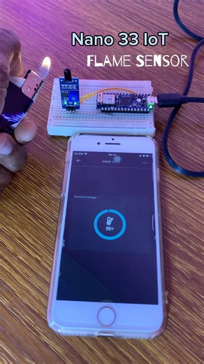 IoT Flame sensor detection project with ArduinoNano 33 IoT