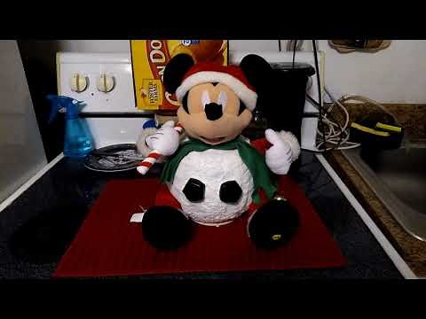 Gemmy animated singing Christmas snowball Mickey Mouse - "Deck The Halls" (Disney)