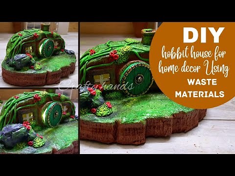 Diy hobbit house || hobbit hole || fairy house making idea at home || craft ideas || crafty hands