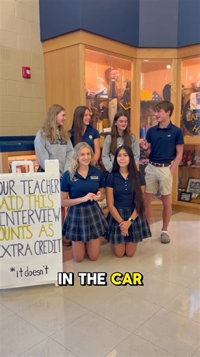 They didn’t get extra credit for this first day back to school interview… but they definitely aced it anyway. 🎤🔥 | Bishop Heelan Catholic High School