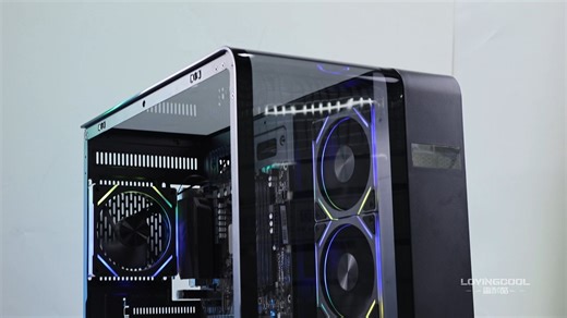 【新品】LOVINGCOOL棱镜7Pro-X机箱风扇ARGB神光同步整机装机效果视频
