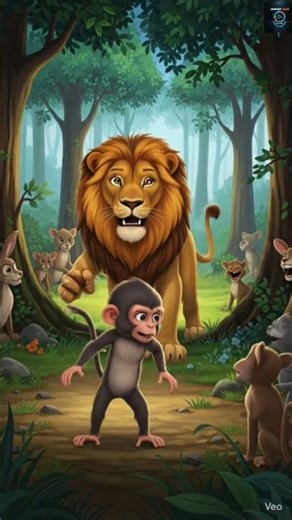 The Monkey’s Prank on the Lion 😂 | Funny Jungle Story