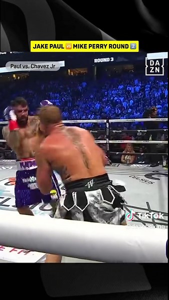 Jake Paul 🆚 Mike Perry: Round 3⃣ 🎟️ Buy Jake Paul vs Chavez Jr NOW - link in bio #PaulChavez x #RamirezDorticos | June 28 | Live Exclusively on DAZN | @Most Valuable Promotions | @GoldenBoy