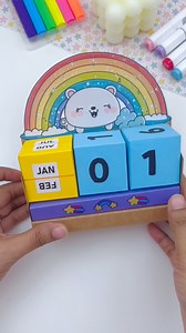 DIY Aesthetic Desk Calendar / paper calendar for your desk ☁️ #shorts #desksetup #2026 #diy #craft | Crafty Cart