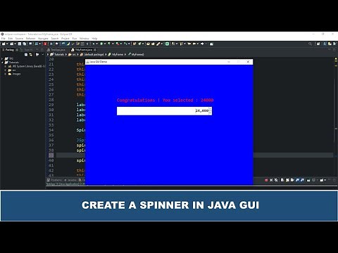 Java GUI Tutorial #56 - Create a Spinner Using JSpinner Class In Java GUI Swing