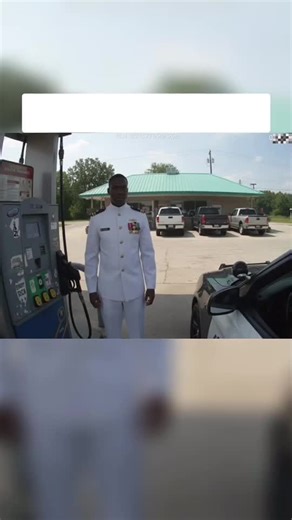 On Saturday morning in May, around 9:45 a.m., an encounter occurred at a Shell gas station near Interstate 95 in Georgia. The individual involved was Lieutenant Commander Marcus Hayes, 30, an active-duty U.S. Navy officer with 12 years of service, wearing official Navy dress whites. The law enforcement officer present was Deputy Kyle Brennan, 36, an 11-year sheriff’s department veteran. The interaction took place in a public setting with multiple recording systems active, including security came