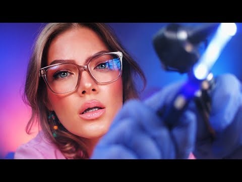 ASMR 100% Close-Up Ear to Ear Cleaning: Otoscope Exam & Inaudible Whispers