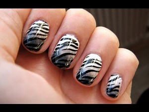 [Nageldesign] Color Gradient with Zebra Print