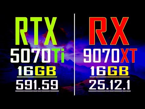 RX 9070XT vs RTX 5070Ti || NEW DRIVER || PC GAMES BENCHMARK TEST ||