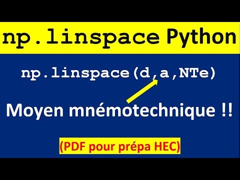 np.linspace dans Python pour créer un vecteur ligne. Comment l'utiliser en prépa HEC