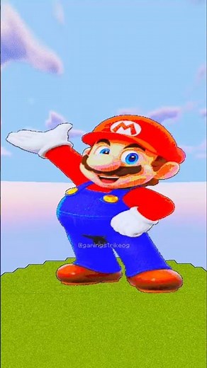 Hero of the Mushroom Kingdom in Minecraft Pixel Art | Mario