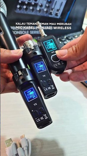 UHF XLR Wireless Microphone Adapter System #transmitter #receiversystem #dynamicmicrophone #uhf