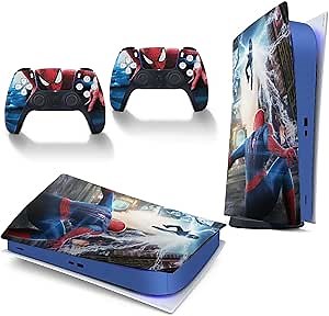 Stickers for PS5 Digital Edition Anime Vinyl Console and Controller Skin,Wrap for Play-Station 5 Accessories Cover Skin,Compatible with Play-Station 5 Style K
