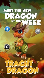 Meet the new Dragon of the week - Tracht! 🐉 Its parents are the Reaper and Rustwater Dragons. 💧 Available for breeding this week only! 🔥 | Dragon Mania Legends