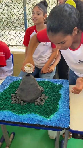 Experimentos de Vulcão: Reação Química em Feira de Ciências