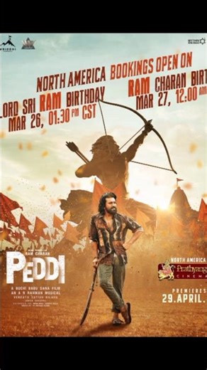 Peddi Movie Bookings Open 😱🔥#peddi #ramcharan #buchibabusana #shorts
