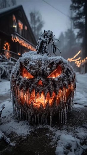 2.6K views · 5.5K reactions | The jack-o’-lantern burned through the blizzard, its icy grin alive with fire. By morning, it was gone, only fiery footprints trailed into the woods. | Halloween Vibes | Facebook