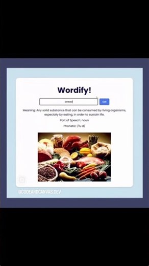 Wordify - Mini build w Dictionary API, Wikipedia API #shorts #frontend #html #webdevelopment #music