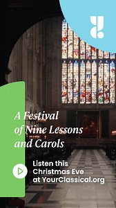 4.6K views · 59 reactions | Listen to 'A Festival of Nine Lessons and Carols' live from King’s College, Cambridge, on Christmas Eve, 9 a.m. central, on YourClassical.org. (Encore at 7 p.m. central.) | Choral Stream | Facebook