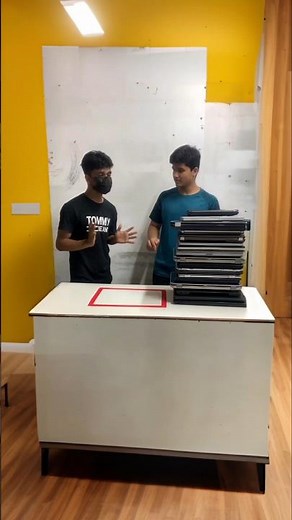 30 Second laptop square fit challenge